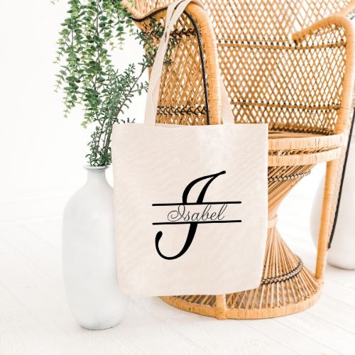 Personalized Initial Tote Bags.(made to order)
